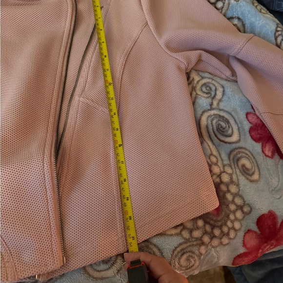 Torrid Pink Cropped Moto Jacket Size: 1 - Picture 12 of 14